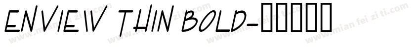 Enview Thin Bold字体转换